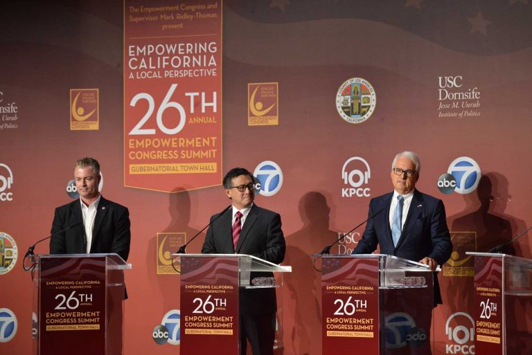 Los Angeles, CA - JAN 13:  26th Annual Empowerment Congress Summit | Empowering California: A Local Perspective | Gubernatorial Town Hall (Pool Photo by Leroy Hamilton)