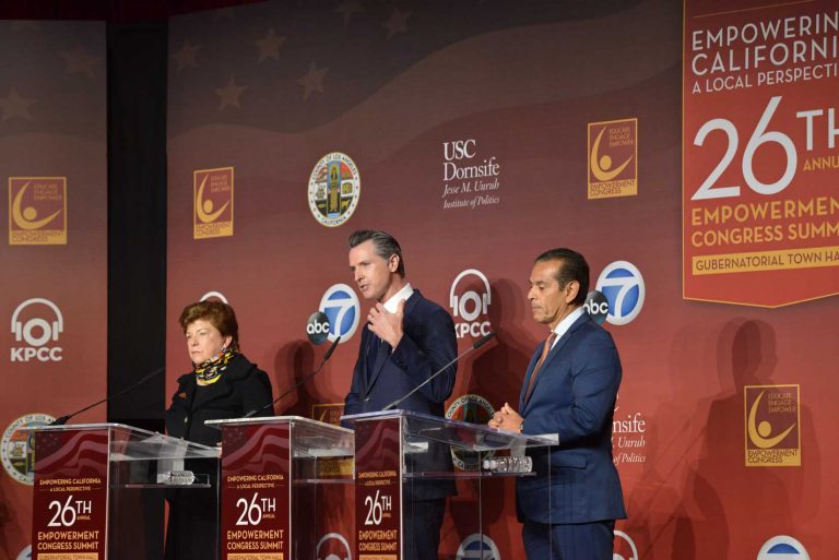 Los Angeles, CA - JAN 13:  26th Annual Empowerment Congress Summit | Empowering California: A Local Perspective | Gubernatorial Town Hall (Pool Photo by Leroy Hamilton)